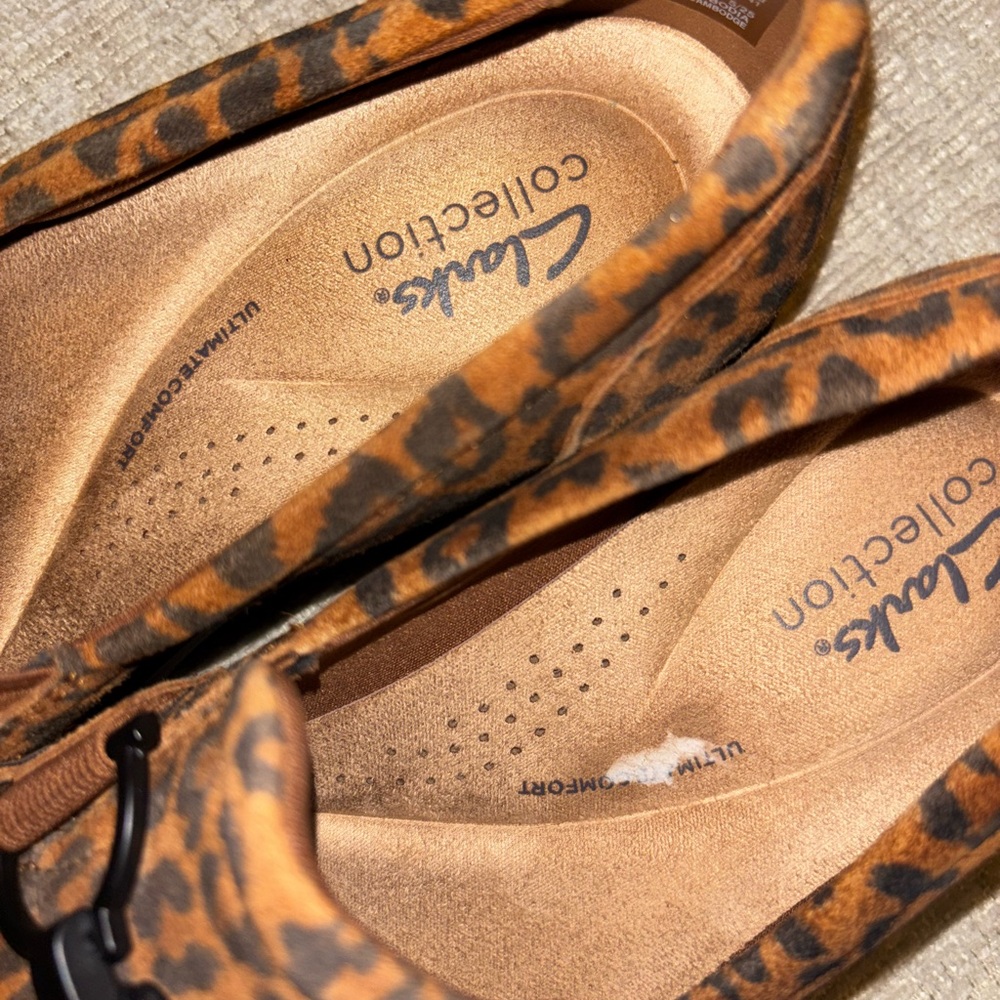 Clarks Collection Leopard Print Platform Loafers … - image 6